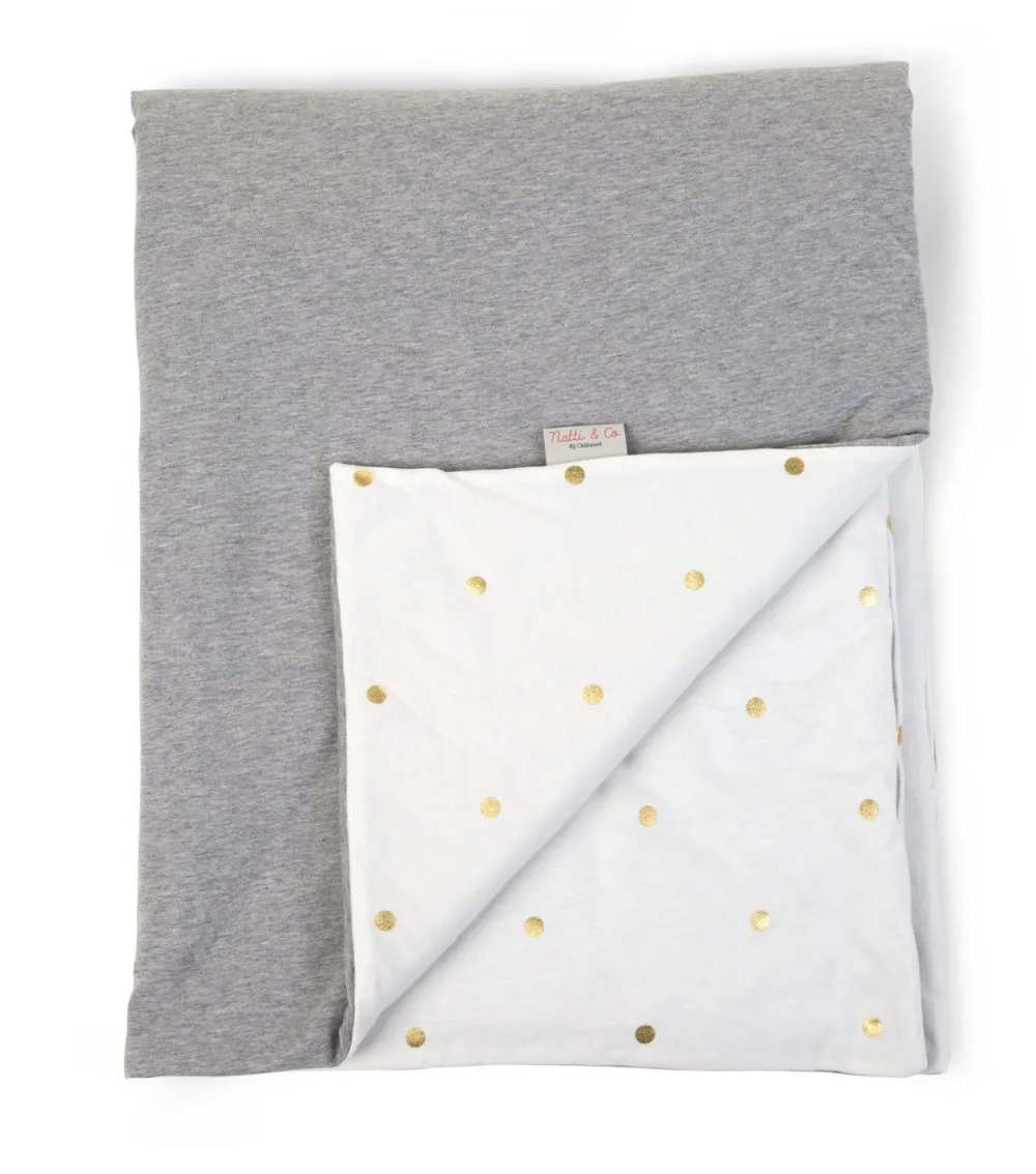 Store Childhome Babydeken - 80X100 Cm - Jersey - Gold Dots