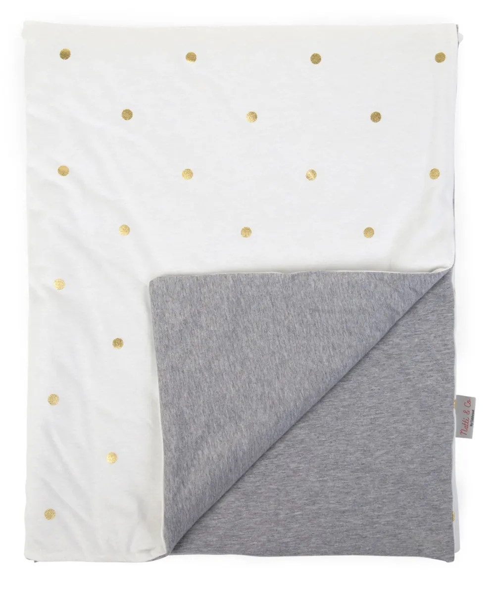 Store Childhome Babydeken - 80X100 Cm - Jersey - Gold Dots