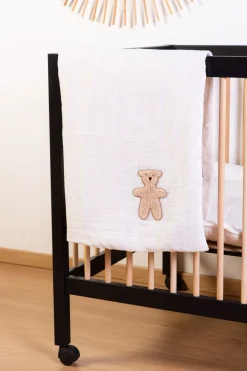 Cheap Childhome Babydeken - 80X100 Cm - Jersey Melange Beige / Mousseline Teddy