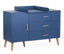 Sale Childhome Bold Blue - Commode - 3 Laden + 1 Deur + Verzorgingsunit
