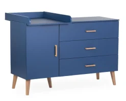 Sale Childhome Bold Blue - Commode - 3 Laden + 1 Deur + Verzorgingsunit