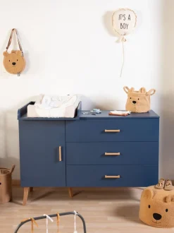 Sale Childhome Bold Blue - Commode - 3 Laden + 1 Deur + Verzorgingsunit