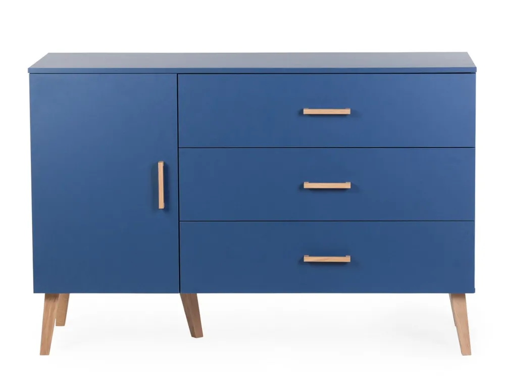 Sale Childhome Bold Blue - Commode - 3 Laden + 1 Deur + Verzorgingsunit