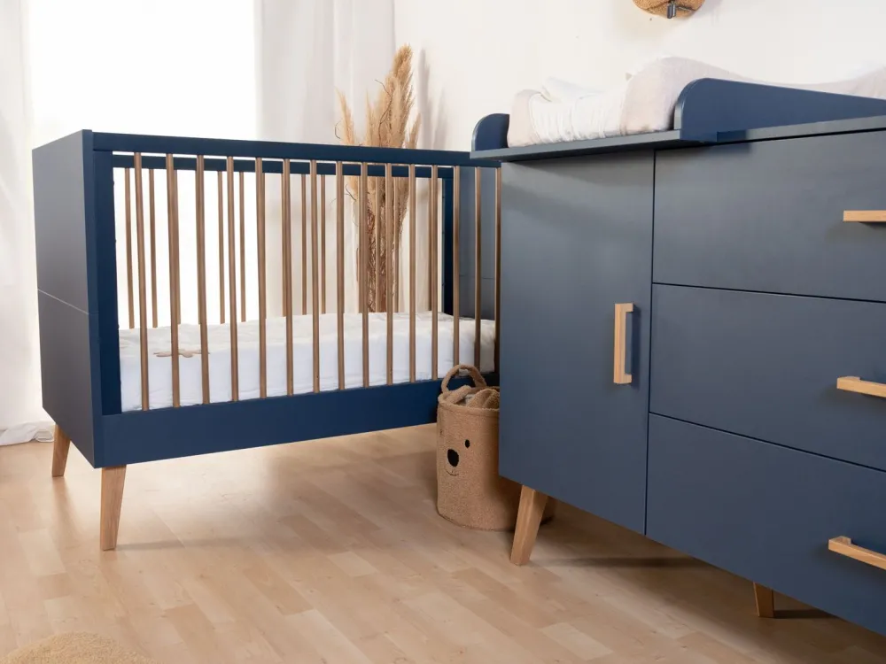 Sale Childhome Bold Blue - Commode - 3 Laden + 1 Deur + Verzorgingsunit