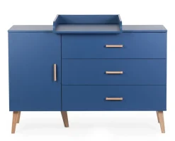 Sale Childhome Bold Blue - Commode - 3 Laden + 1 Deur + Verzorgingsunit