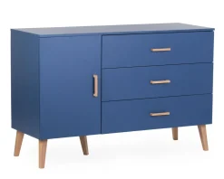 Sale Childhome Bold Blue - Commode - 3 Laden + 1 Deur + Verzorgingsunit