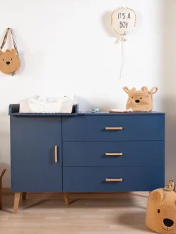 Sale Childhome Bold Blue - Commode - 3 Laden + 1 Deur + Verzorgingsunit
