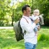 Store Childhome Daddy Bag Verzorgingsrugzak - Canvas - Kaki