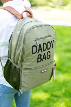 Store Childhome Daddy Bag Verzorgingsrugzak - Canvas - Kaki
