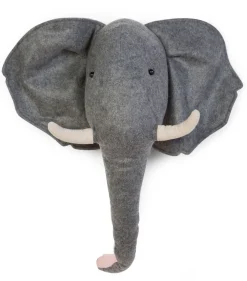 Fashion Childhome Dierenkop Olifant - Vilt - Muurdecoratie