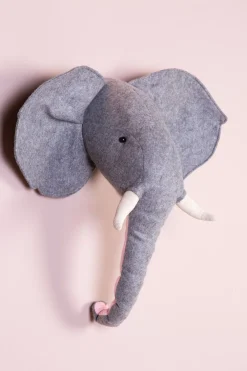 Fashion Childhome Dierenkop Olifant - Vilt - Muurdecoratie