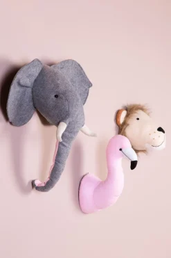 Fashion Childhome Dierenkop Olifant - Vilt - Muurdecoratie