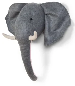 Fashion Childhome Dierenkop Olifant - Vilt - Muurdecoratie