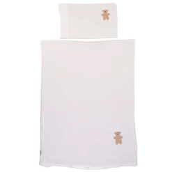 Flash Sale Childhome Donsovertrek + Kussensloop - 100X140 Cm - Jersey Melange Beige / Mousseline Teddy