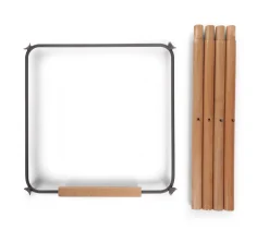 Clearance Childhome Evolu Extra Set Lange Poten + Voetsteun - Hout - Naturel Antraciet