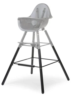 Fashion Childhome Evolu Extra Set Lange Poten + Voetsteun - Hout - Zwart