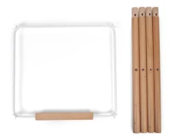 Shop Childhome Evolu Extra Set Lange Poten + Voetsteun - Hout - Naturel Wit