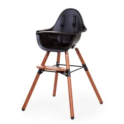 Clearance Childhome Evolu Kinderstoel - Verstelbaar In Hoogte (50-75 Cm/*90 Cm) - Walnoot/Zwart