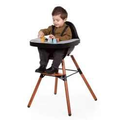 Clearance Childhome Evolu Kinderstoel - Verstelbaar In Hoogte (50-75 Cm/*90 Cm) - Walnoot/Zwart