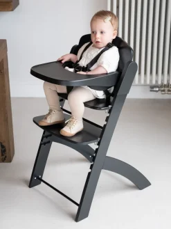 Outlet Childhome Evosit Meegroeistoel + Eettablet - Zwart