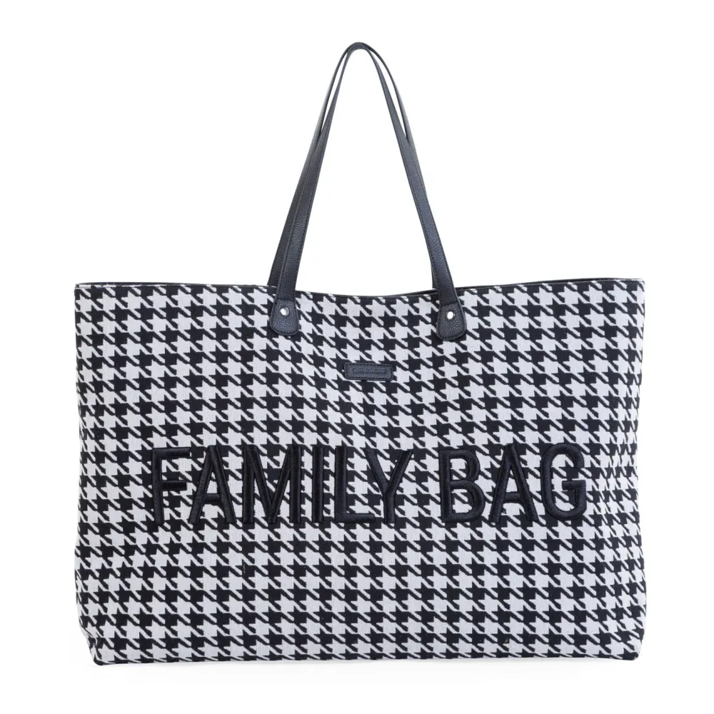 Best Childhome Family Bag Pied De Poule - Zwart