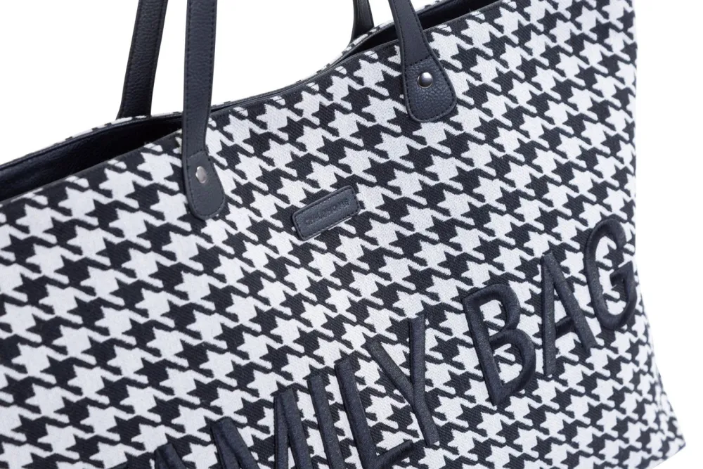 Best Childhome Family Bag Pied De Poule - Zwart