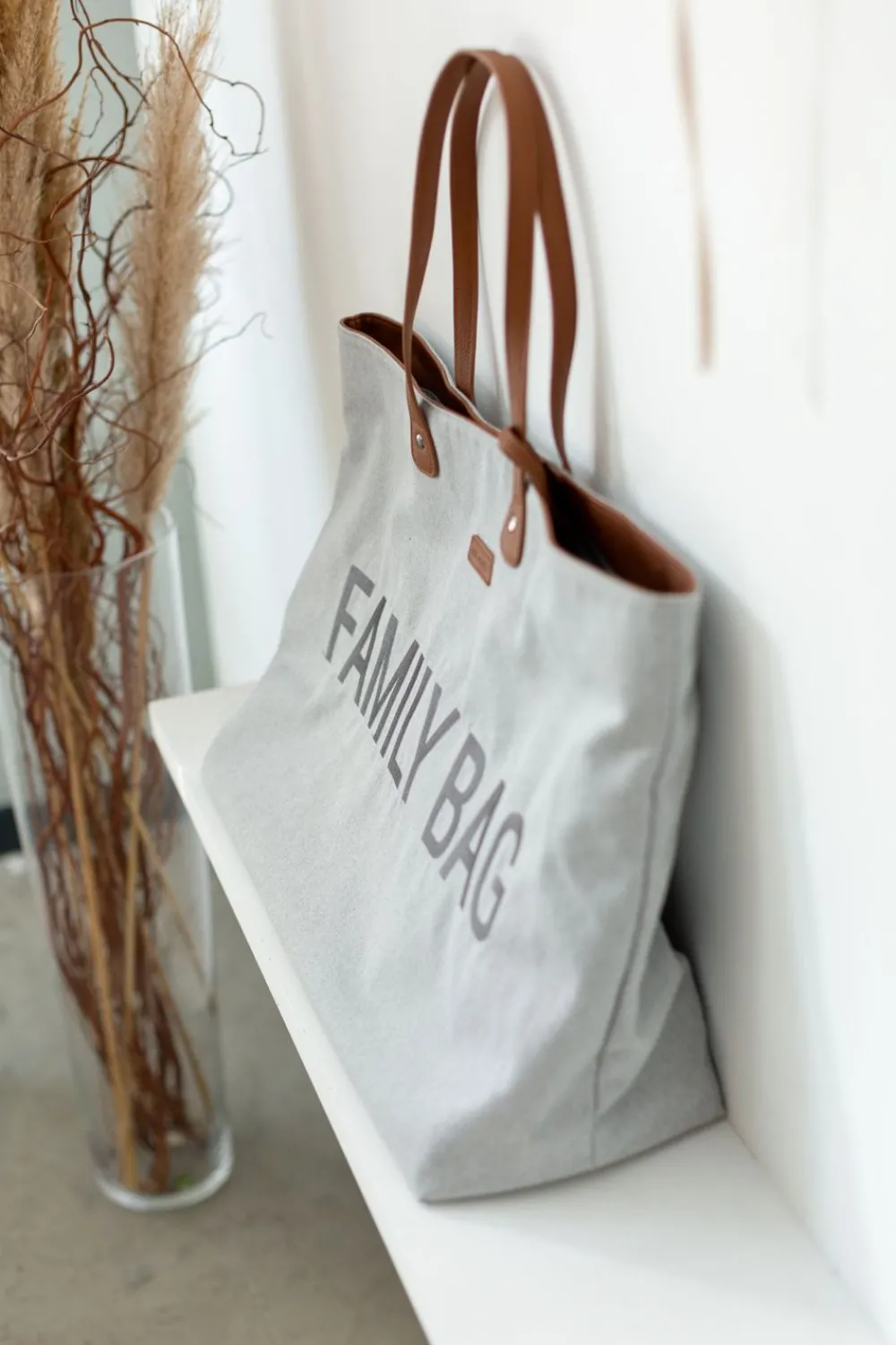 Fashion Childhome Family Bag Verzorgingstas - Canvas - Grijs