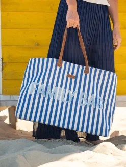 Online Childhome Family Bag Verzorgingstas - Stripes - Electric Blue/Light Blue