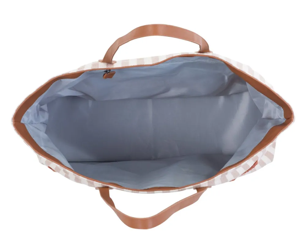 Outlet Childhome Family Bag Verzorgingstas - Stripes - Nude/Terracotta