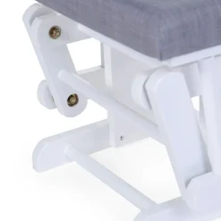 Hot Childhome Gliding Chair Schommelstoel Rond Met Voetsteun - Hout Canvas - Grijs