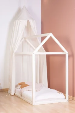 Fashion Childhome Huis Bed - 70X140 Cm - Ecru