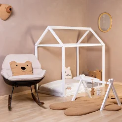Fashion Childhome Huis Bed - 70X140 Cm - Ecru