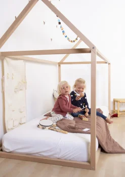 Outlet Childhome Huis Bed - 90X200 Cm - Hout - Naturel Ja, Graag Met Lattenbodem