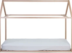 Outlet Childhome Huis Bed - 90X200 Cm - Hout - Naturel Ja, Graag Met Lattenbodem