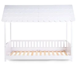 Sale Childhome Huis Bed Met Dak - 90X200 Cm - Hout - Wit