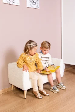 Store Childhome Kinderbankje - Teddy - Ecru