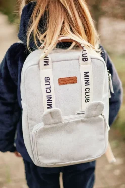 New Childhome Mini Club Kinderrugzak - Signature - Canvas - Ecru