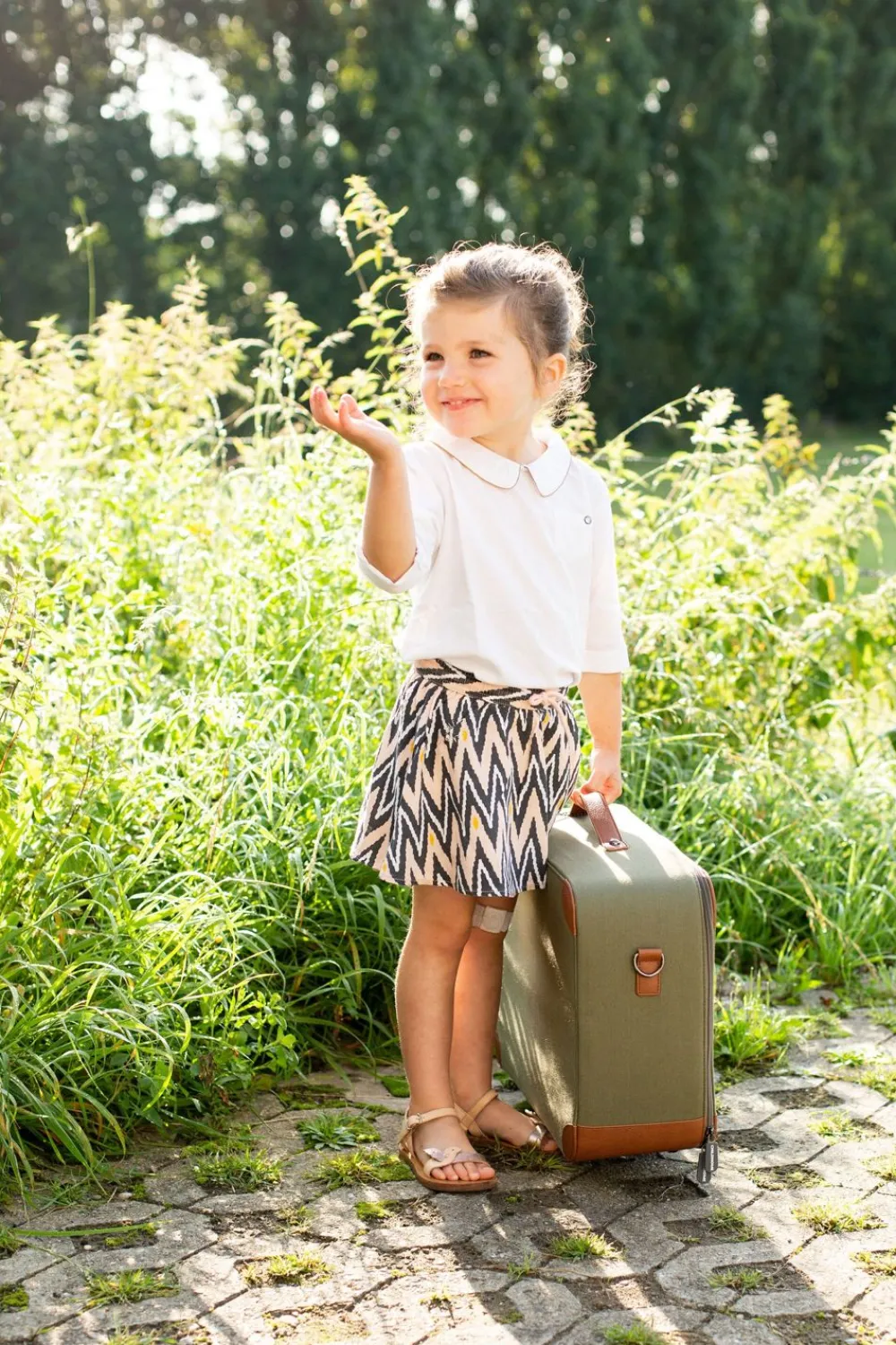 Hot Childhome Mini Traveller Kinderkoffer - Canvas - Kaki