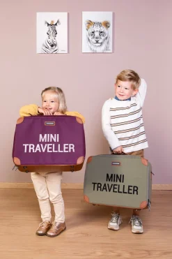 Hot Childhome Mini Traveller Kinderkoffer - Canvas - Kaki