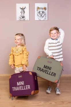 Hot Childhome Mini Traveller Kinderkoffer - Canvas - Kaki