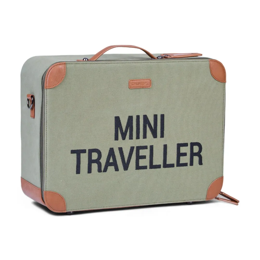 Hot Childhome Mini Traveller Kinderkoffer - Canvas - Kaki