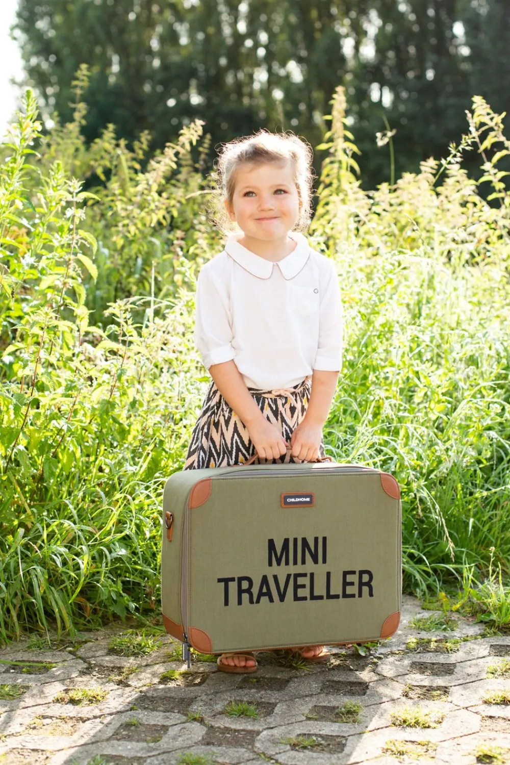 Hot Childhome Mini Traveller Kinderkoffer - Canvas - Kaki