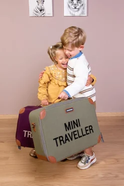 Hot Childhome Mini Traveller Kinderkoffer - Canvas - Kaki