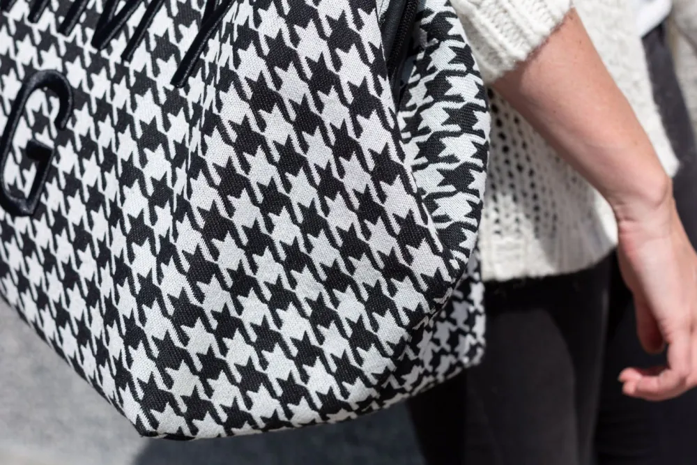 Outlet Childhome Mommy Bag ® Pied De Poule - Zwart