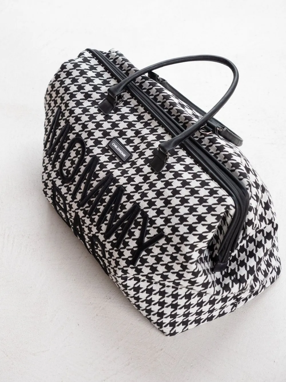 Outlet Childhome Mommy Bag ® Pied De Poule - Zwart