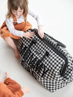Outlet Childhome Mommy Bag ® Pied De Poule - Zwart