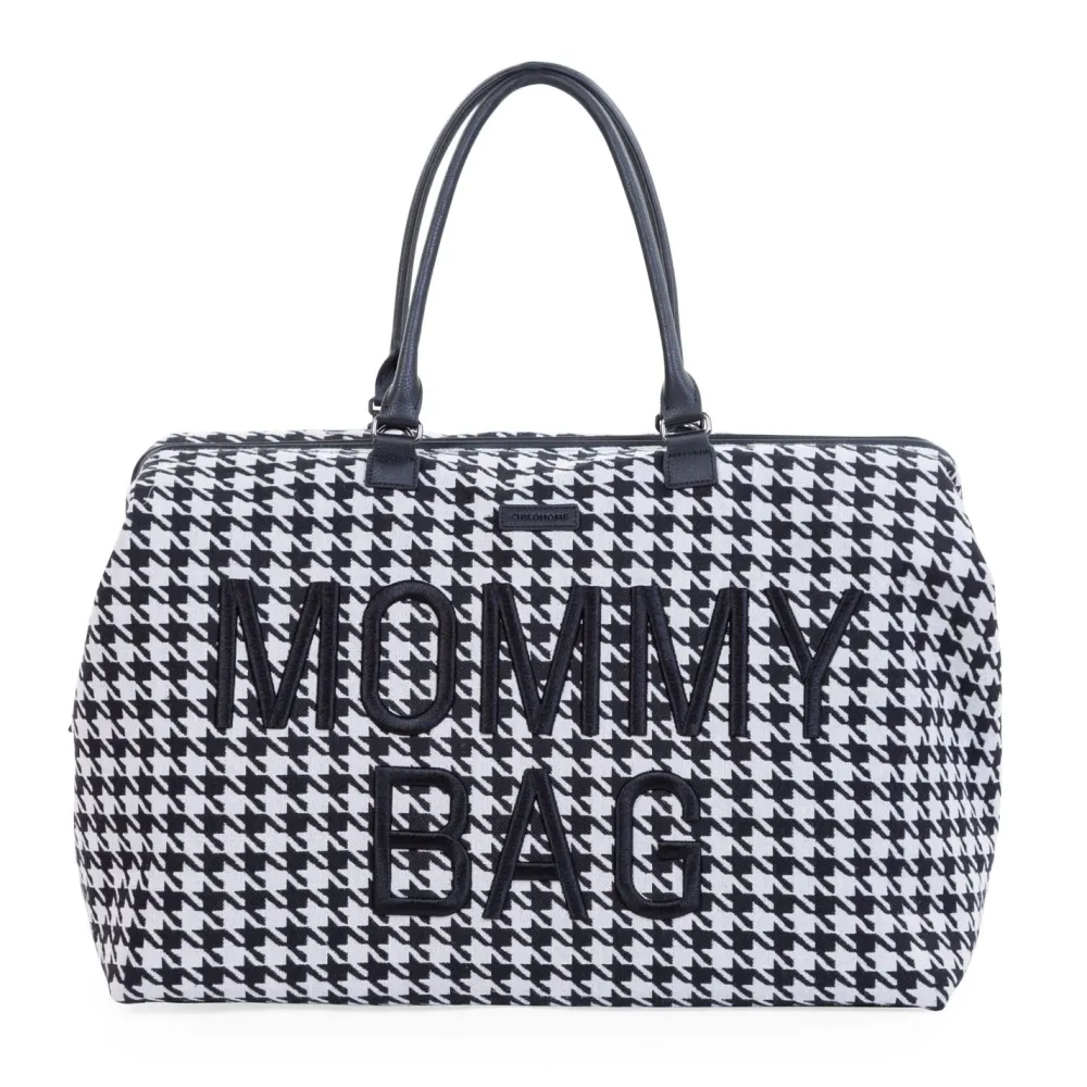 Outlet Childhome Mommy Bag ® Pied De Poule - Zwart