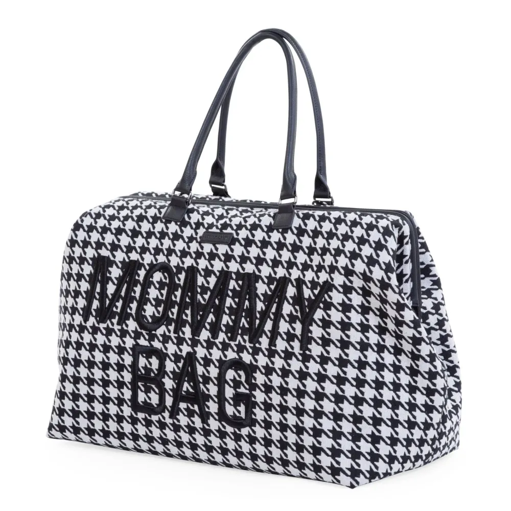 Outlet Childhome Mommy Bag ® Pied De Poule - Zwart