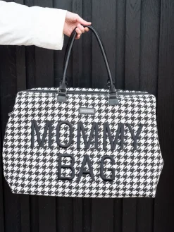 Outlet Childhome Mommy Bag ® Pied De Poule - Zwart