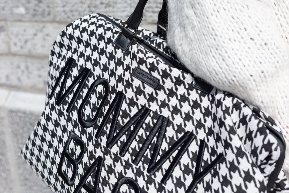 Outlet Childhome Mommy Bag ® Pied De Poule - Zwart